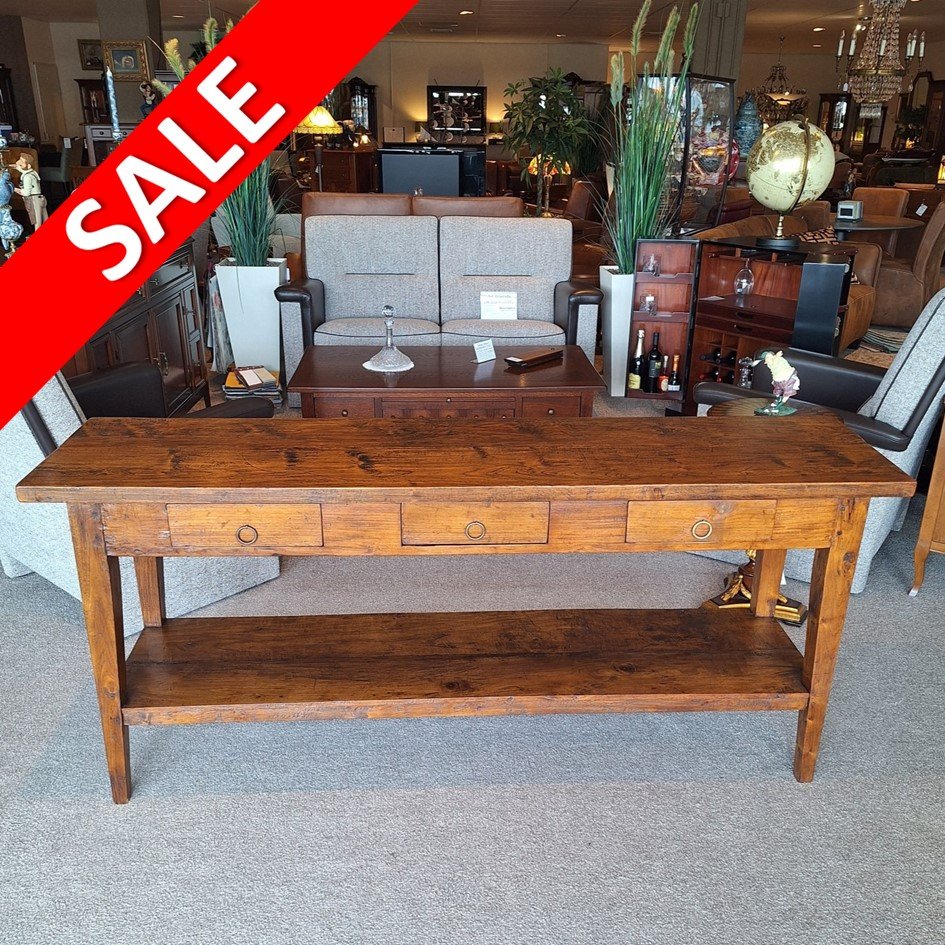 sidetable massief hout 180 cm