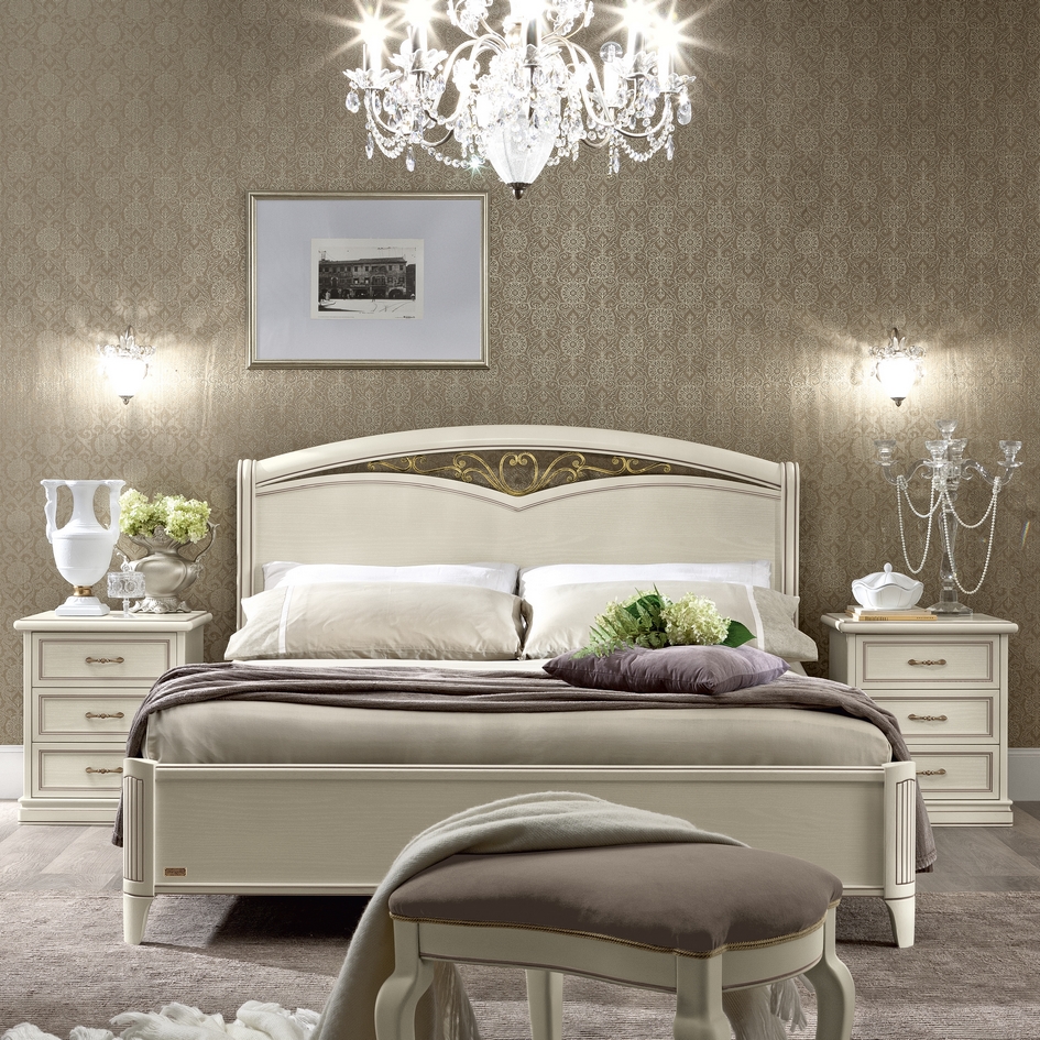 Wit bed klassieke slaapkamer Nostalgia bianco