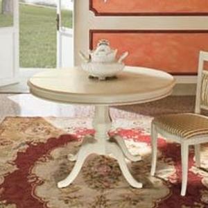Ronde eettafel wit klassieke meubels