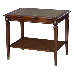 33421l - side table alain leather top