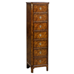 33573bs - french inlaid lingerie commode burl
