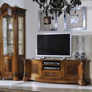 Laag TV meubel notenhout E510R