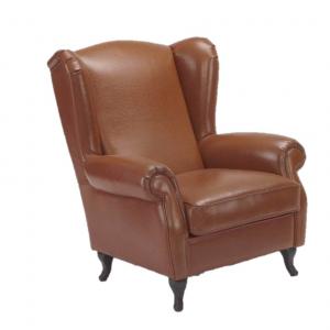 Oorfauteuil  met gladde rug