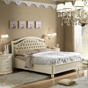 Bed klassieke meubels wit Siena made in Italy