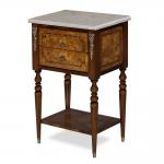 Side Table Burl 2 drawer 34646