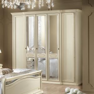 5 deurs slaapkamerkast wit Siena