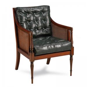 klassieke fauteuil mahonie leer 33173