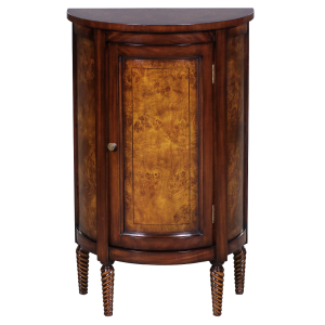 33033 - half round side cabinet burl em sfd1