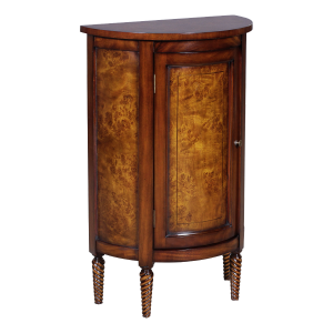 33033 - half round side cabinet burl em sfd2