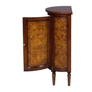 33033 - half round side cabinet burl em sfd5