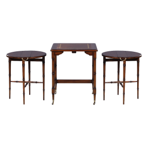 31512l - table set nesting group 3 pcs leather top sfd4