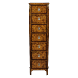 33573bs - french inlaid lingerie commode burl em sfd1