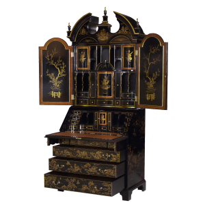 34420 - secretary desk chinoiserie chinoiserie black sfd3