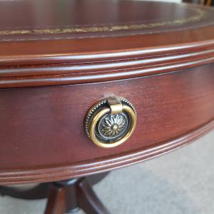 drum table rond mahonie