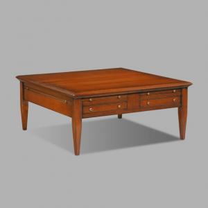 Eiken salontafel vierkant lotus 6193