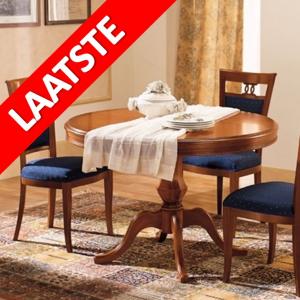 Eettafel rond met 4 stoelen kersen