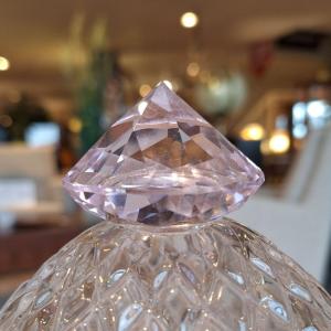 bonboniere kristal knop roze