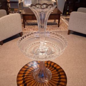 Kristallen fruitschaal op voet met kelk