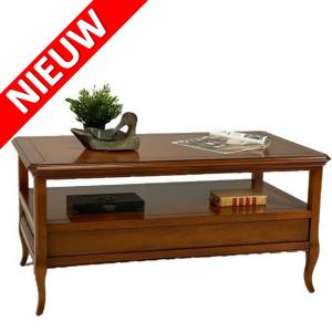 klassieke salontafel met glas en onderplateau