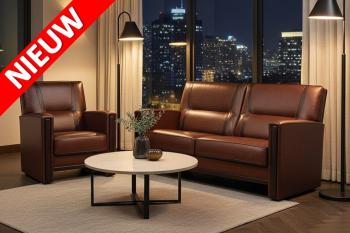 senioren bankstel in leer of stof leon